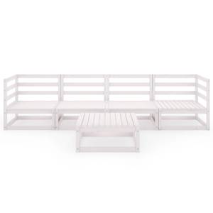 Garten-Lounge-Set Weiß - Massivholz - Holzart/Dekor - 70 x 30 x 70 cm