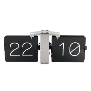 Flip Clock No Case Schwarz - Silber