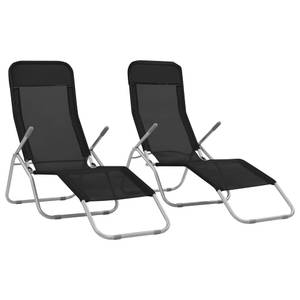 Chaise longue Noir - Métal - 60 x 97 x 142 cm