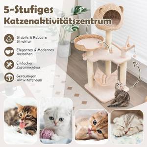 Katzenbaum PV10069NA Beige - Holzwerkstoff - 50 x 121 x 50 cm