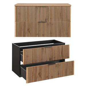 Badezimmer Waschplatz Set XANTEN (5-tlg) Braun - Holzwerkstoff - 150 x 200 x 47 cm