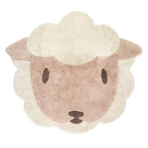 LOLHO tapis enfant petit mouton Beige - Rose foncé - Fibres naturelles - Textile - 100 x 2 x 110 cm