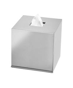 Kosmetiktücherbox  PureCare Luxus Silber - Metall - 13 x 13 x 13 cm