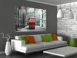 affiche Londres Gris - Fibres naturelles - Textile - 160 x 110 x 110 cm