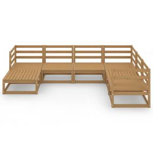 Garten-Lounge-Set (7-teilig) 3009813-1 Braun - Massivholz - Holzart/Dekor - 70 x 30 x 70 cm