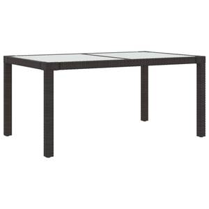 Table de jardin 3011479 Marron - Métal - Matière plastique - Polyrotin - 90 x 75 x 150 cm