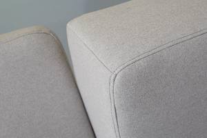 3er Sofa STUDIO Braun - Grau - Textil - Holzart/Dekor - 200 x 82 x 75 cm