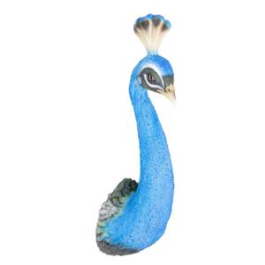 Wandschmuck Peacock Blau - Kunststoff - 16 x 68 x 22 cm