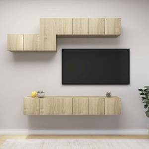 TV-Schrank 7er Set D363 Braun - Holzwerkstoff - 30 x 30 x 60 cm