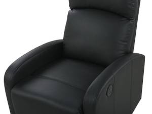 Fauteuil de relaxation VIRRAT Noir - Cuir synthétique - 65 x 102 x 91 cm