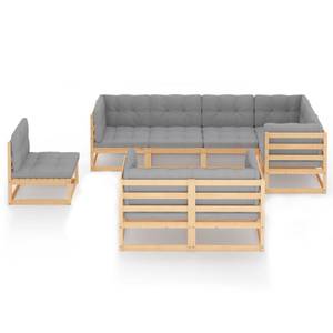 Garten-Lounge-Set (8-teilig) 3009805-2 Grau - Holz