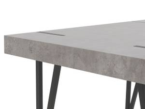 Table de salle à manger ADENA Noir - Gris - Gris lumineux - Profondeur : 150 cm