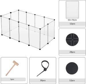 Freigehege  Millie Metall - Kunststoff - 200 x 70 x 100 cm