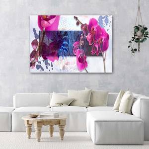 Wandbilder Orchidee Abstrakt Natur Rosa 90 x 60 cm