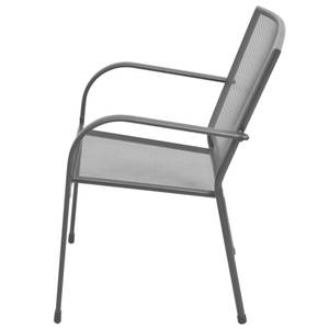 Chaise d'extérieur Gris - Métal - 61 x 87 x 55 cm