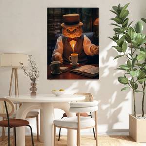 Leinwandbild Cat with a Candle 80 x 120 cm