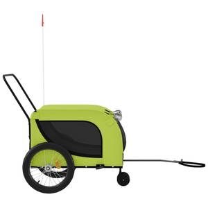 Remorque vélo pour chien 3028683-1 Noir - Vert - 68 x 74 x 134 cm