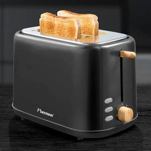 Toaster Schwarz - Kunststoff - 18 x 20 x 30 cm