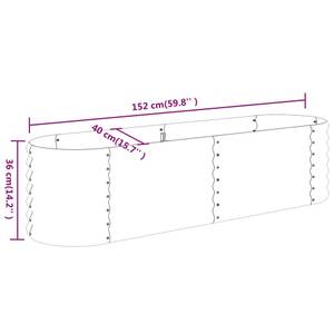 Hochbeet 3012740-2 Grün - 152 x 36 cm