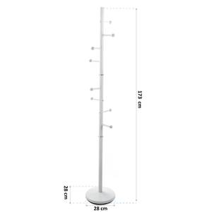 Garderobenständer Ruan Weiß - Höhe: 173 cm