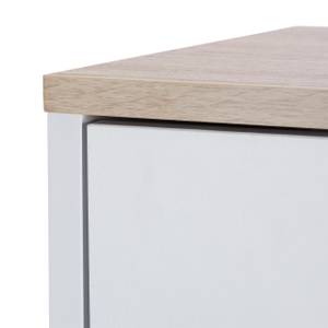Badezimmerschrank mit 2 Schubladen Braun - Weiß - Holzwerkstoff - 32 x 98 x 28 cm