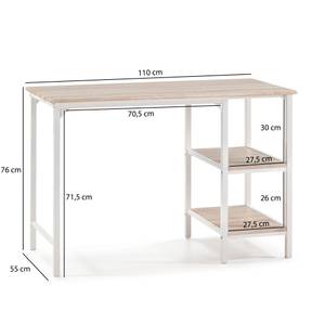 Bureau Colón 2 Rayons, 110 cm Blanc