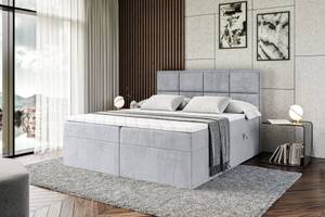 Boxspringbett GALMA Hellgrau - Breite: 120 cm - H3