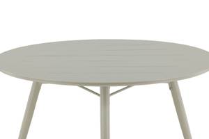 Table à manger Lina Beige - Métal - 120 x 74 x 120 cm