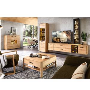 Highboard Morena 5 mit LED Braun - Massivholz - Holzart/Dekor - 120 x 122 x 39 cm