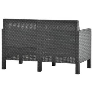 Garten-Lounge-Set (3-teilig) Grau - Kunststoff - 122 x 76 x 65 cm