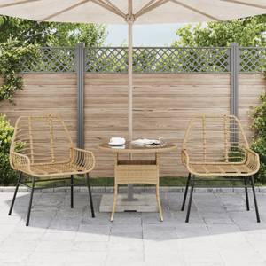 Gartenstühle 2er Set D9433 Braun - Rattan - 60 x 86 x 57 cm