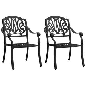 Bistro-Set-k174 ( 3-tlg ) Schwarz - Massivholz - Höhe: 1 cm