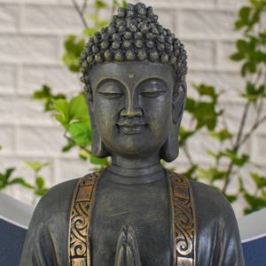 Grande statue bouddha Méditation Marron - Matière plastique - 18 x 40 x 25 cm