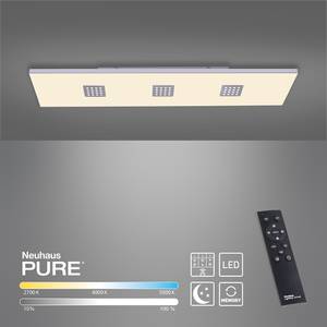 LED Deckenlampe PURE NEO Grau - Metall - 120 x 7 x 120 cm