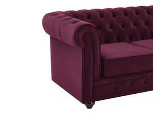 Sofa CHESTERFIELD Bordeaux - Tiefe: 168 cm