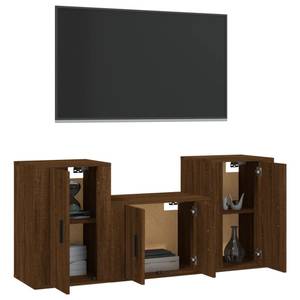 TV-Schrank 3er Set D839 Eiche Schwarzbraun Dekor