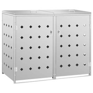 Mülltonnenbox 3000237 Silber - Metall - 78 x 115 x 138 cm