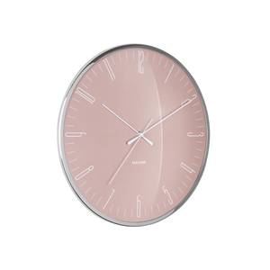 Horloge murale Dragonfly Rose foncé - Verre - 40 x 40 x 4 cm