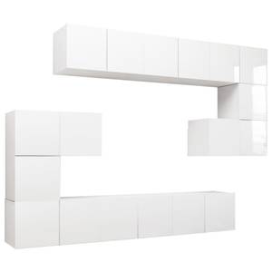 TV-Schrank 10er Set D586 Weiß - Holzwerkstoff - 30 x 30 x 60 cm