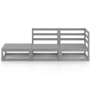 Garten-Lounge-Set (3-teilig) 3009909-1 Grau - Massivholz - Holzart/Dekor - 70 x 30 x 70 cm