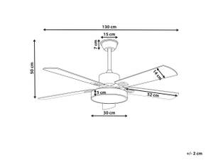 Deckenventilator mit Licht HOBBLE Grün - Mint - Eiche Hell