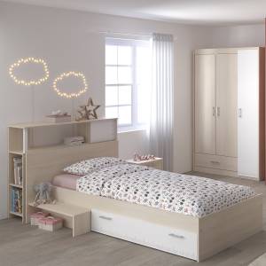 Bett Charly Beige - Holzwerkstoff - 193 x 67 x 121 cm