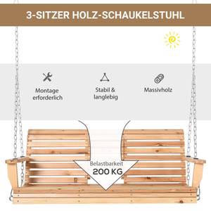 Hängebank 84A-147ND Braun - Massivholz - 75 x 53 x 150 cm