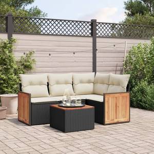 Gartensitzgruppe K452(5-tlg) Schwarz - Massivholz - 69 x 62 x 62 cm