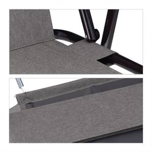 Klappbarer Campingstuhl im 2er Set Schwarz - Grau - Metall - Kunststoff - Textil - 52 x 75 x 60 cm