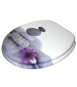 WC-Sitz Absenkautomatik Energy Stones Violett - Holzwerkstoff - 38 x 6 x 47 cm