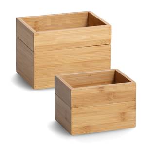 Ordnungsboxen-Set, 2-tlg., Bambus Braun - Bambus - 11 x 10 x 15 cm