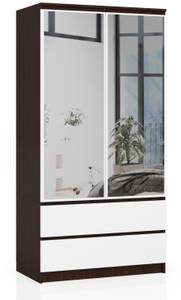 Armoire S90 2T 2S CLP Imitation wengé - Blanc