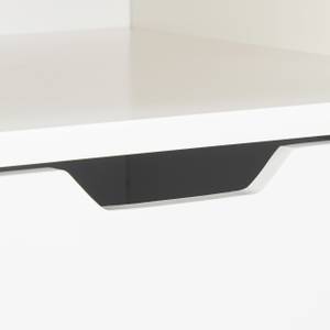 Table de chevet blanche avec tiroir Marron - Blanc - Bois manufacturé - 43 x 50 x 40 cm