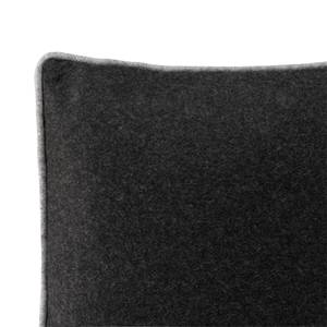 Piping felt Housse de coussin décoratif Noir - Textile - 1 x 50 x 50 cm